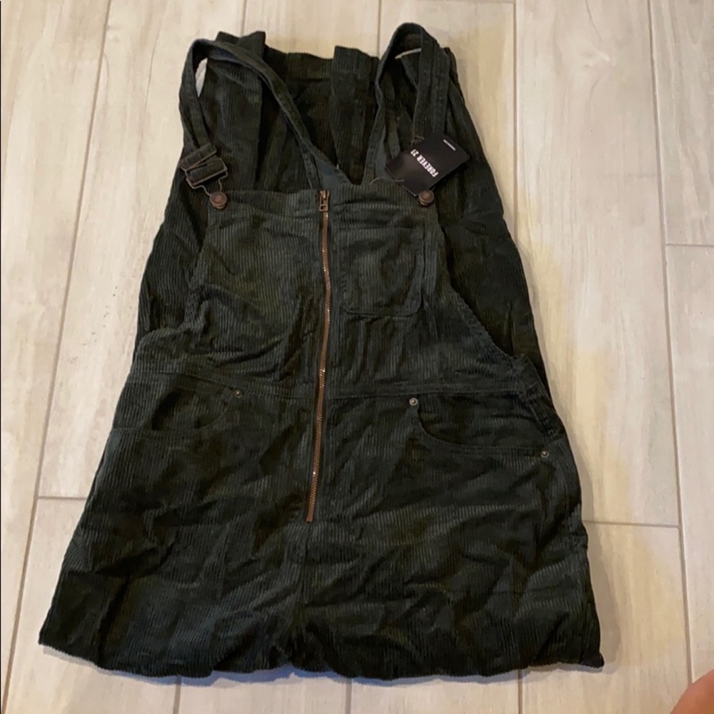 Corduroy Green Overalls